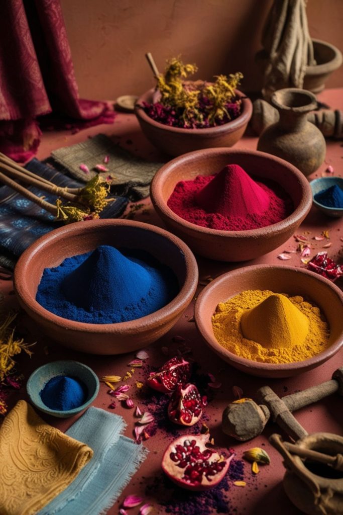 Natürliche Pflanzenfarben in handgeknüpften Teppichen